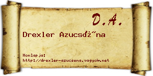 Drexler Azucséna névjegykártya